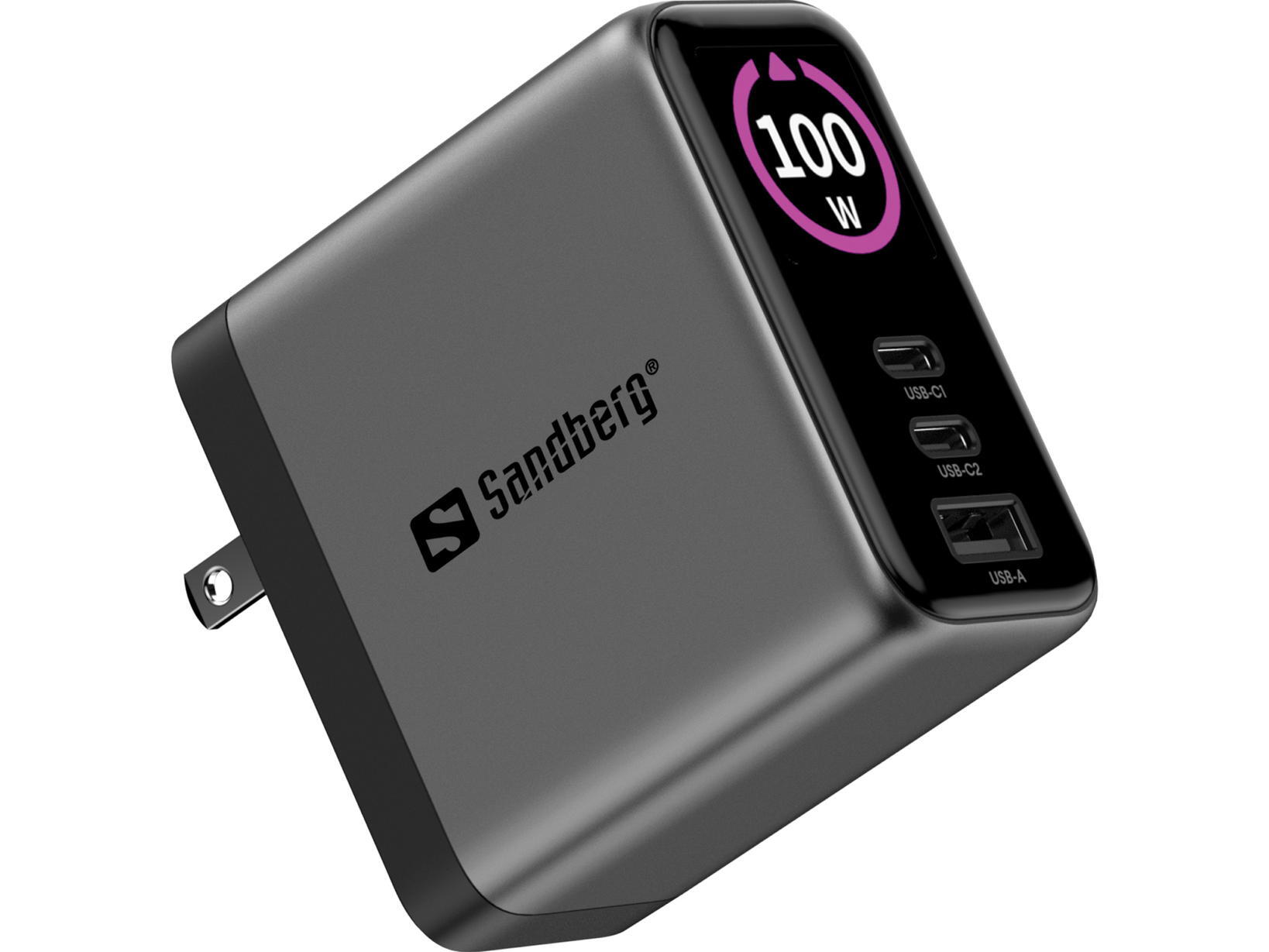 Carregador parede SANDBERG Charger PD 100W Display 2/4