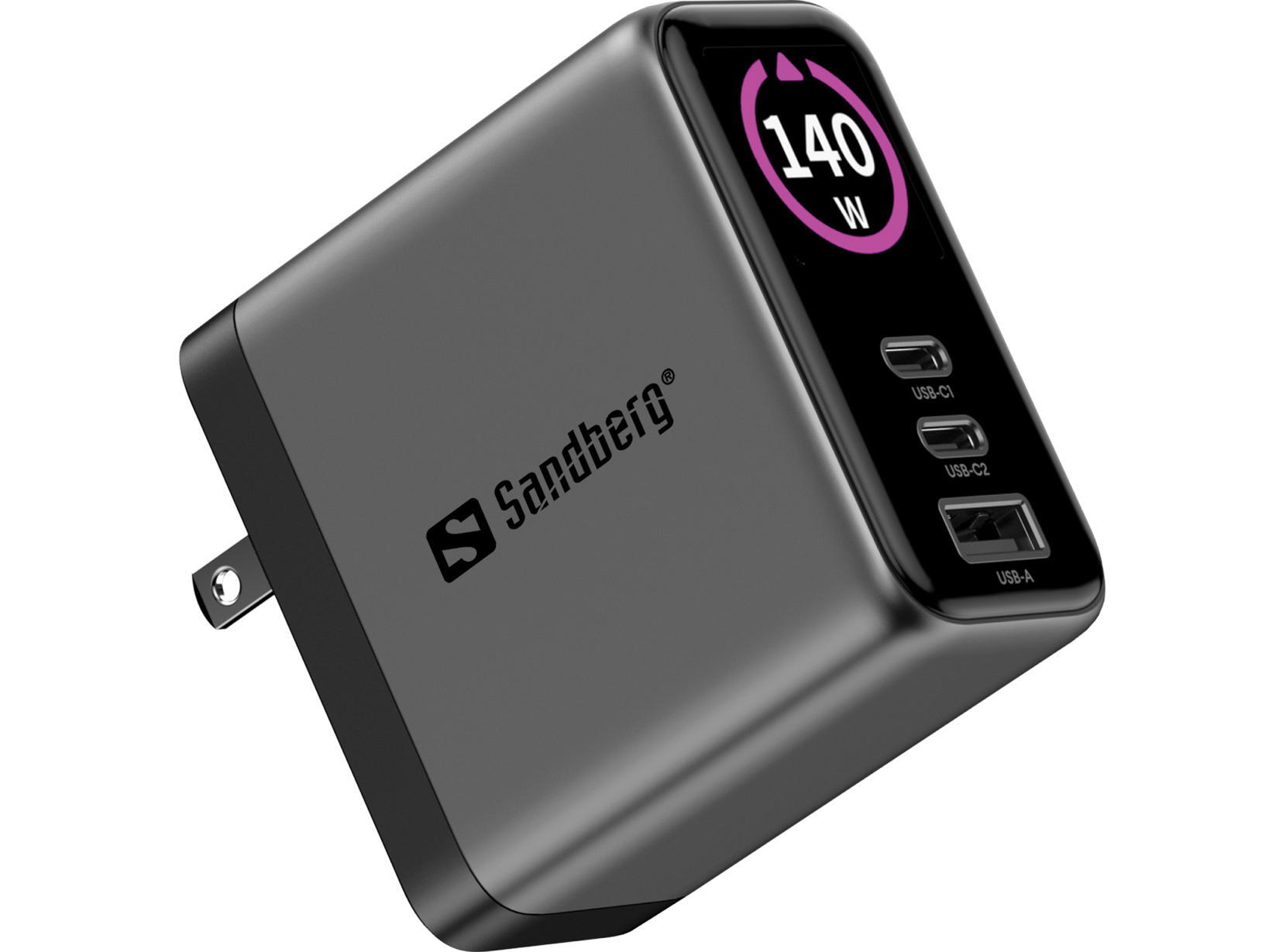 Carregador de parede SANDBERG Charger PD 140W Display 2/3