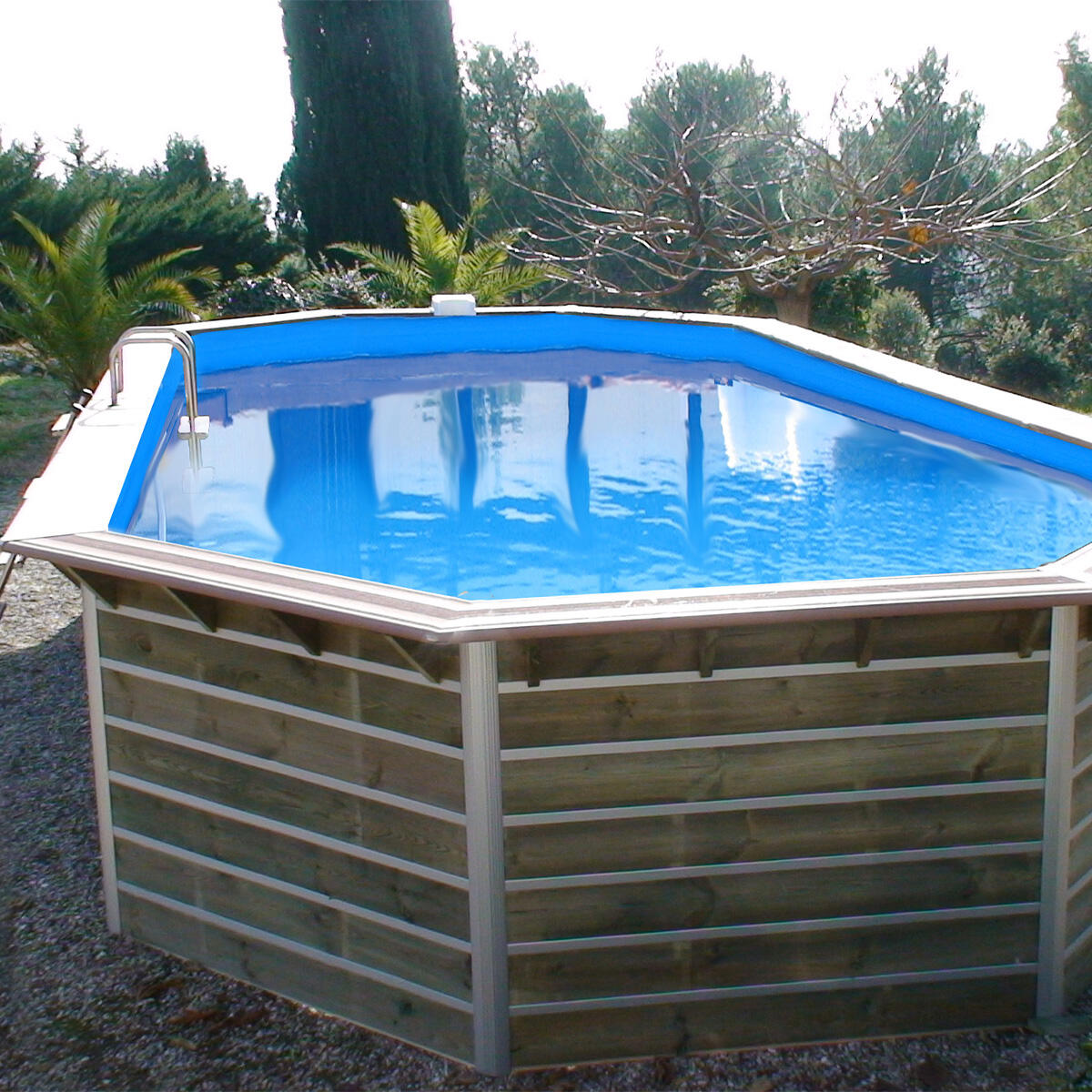 Piscine bois octogonale SIAYAN 730x420x129 cm 29m³ 7/7