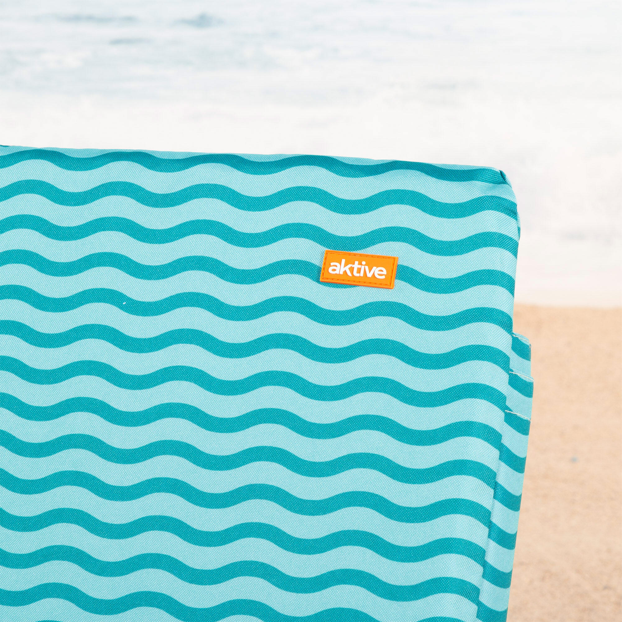Aktive Silla de playa ligera con asa 46x60x50 cm azul 7/7