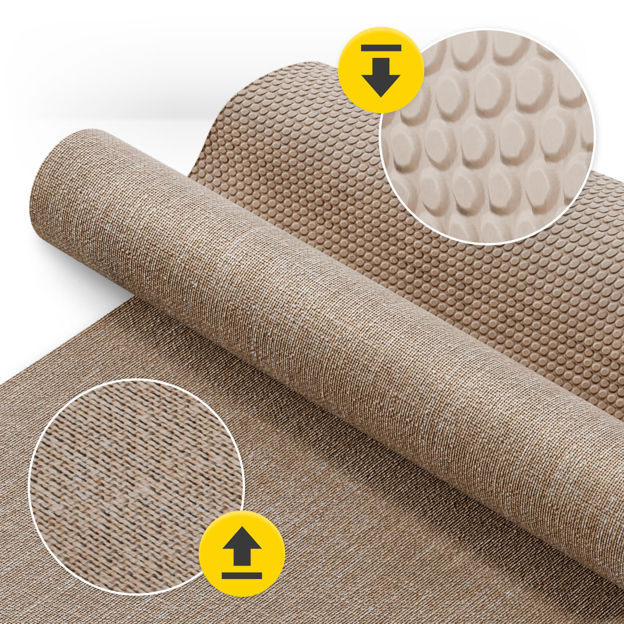 Jute Yogamatte 6mm rutschfeste Trainingsmatte Gymnastik 4FIZJO 7/7