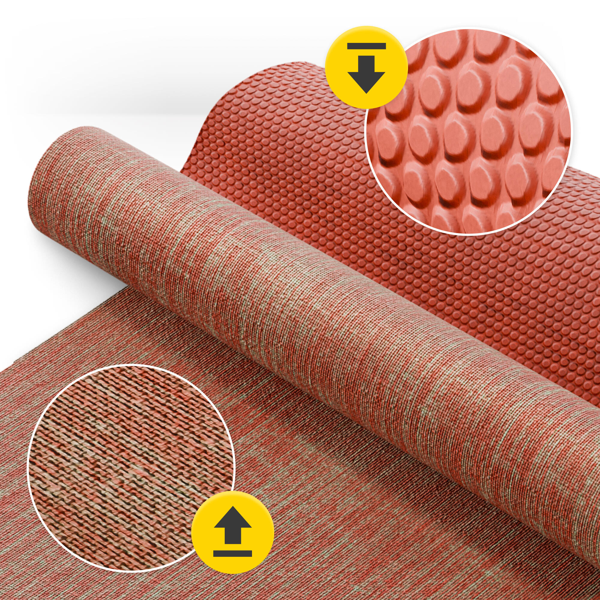 Jute Yogamatte 6mm rutschfeste Trainingsmatte Gymnastik 4FIZJO 7/7