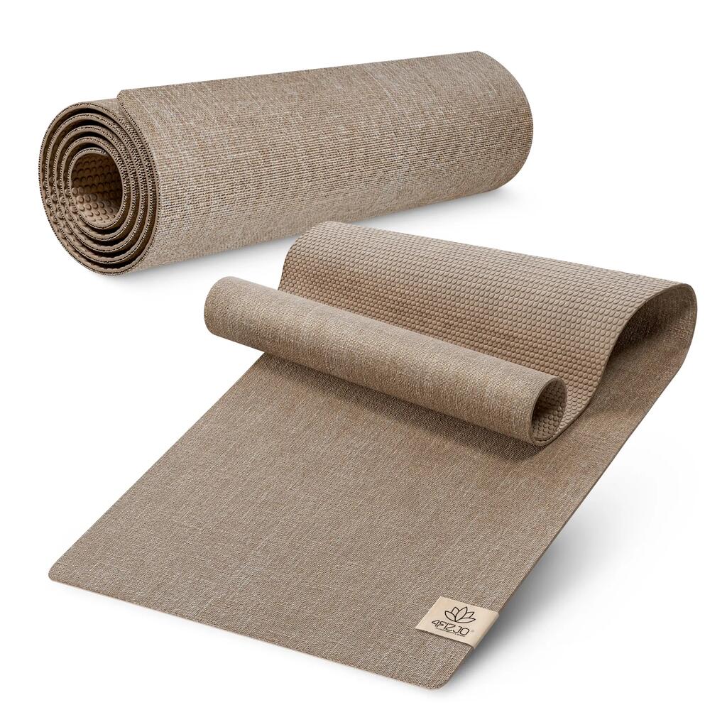 Постелка За Йога Унисекс 4FIZJO Лен, Антихлъзгаща, 6мм