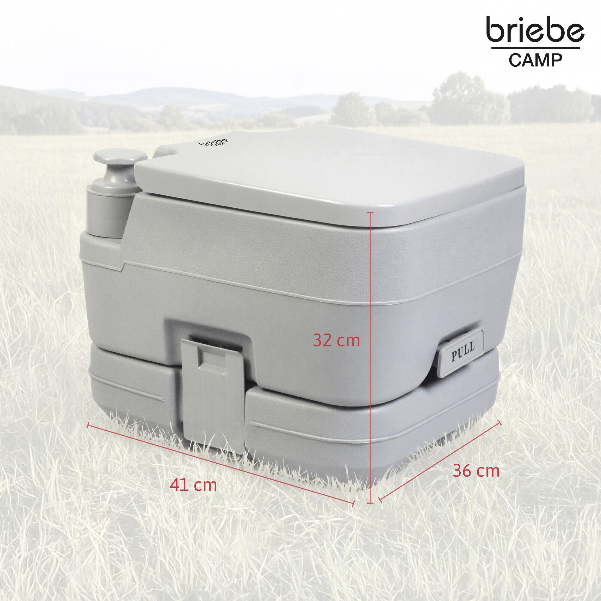 Tragbare 10L-Toilette für Wohnmobil-Camping, 12L-Wasserablauf-WC briebe Camp 5/7