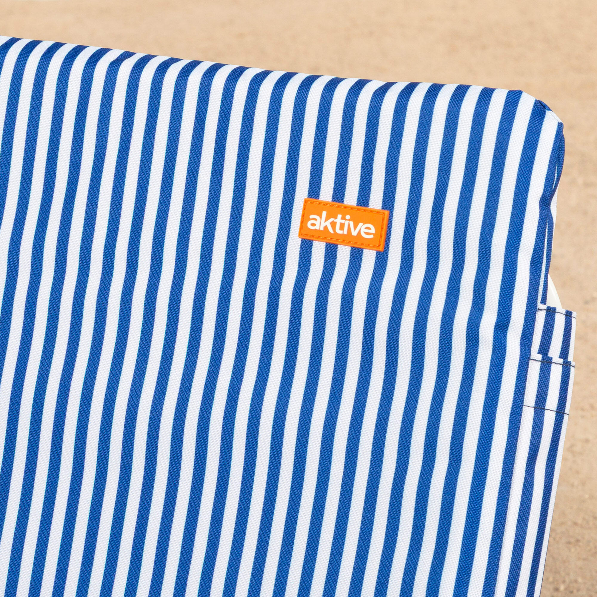 Aktive Silla de playa ligera con asa 46x60x50 cm rayas marineras 7/7