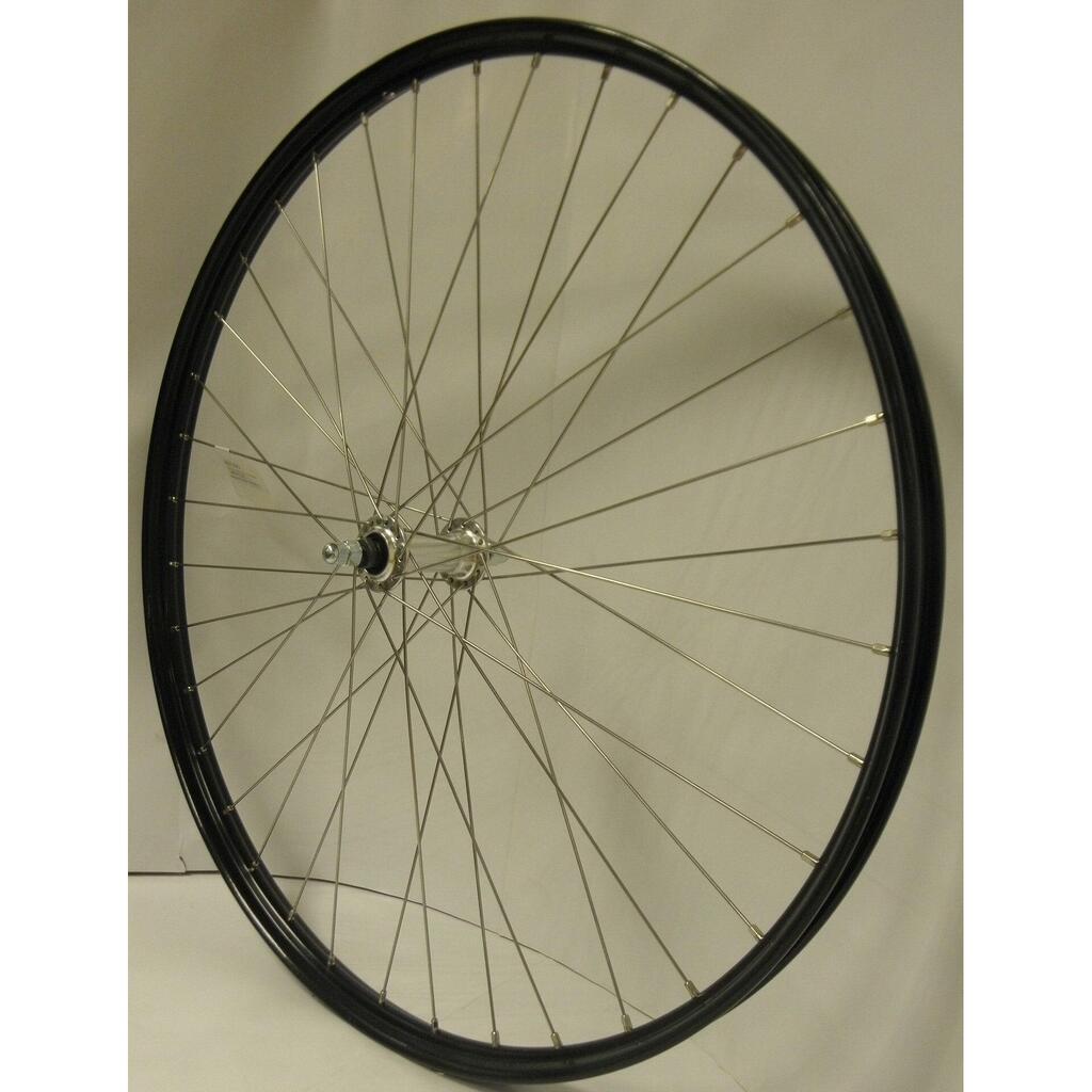 Front Wheel 28-15/8-13/8 622 — Aluminium Hub and Rim, Black.