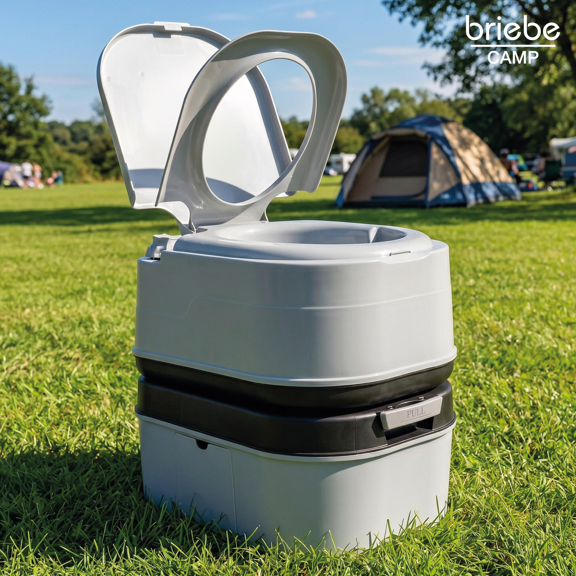 Tragbare 24L-Toilette für Wohnmobil-Camping, 20L-Wasserablauf-WC briebe Camp 2/7