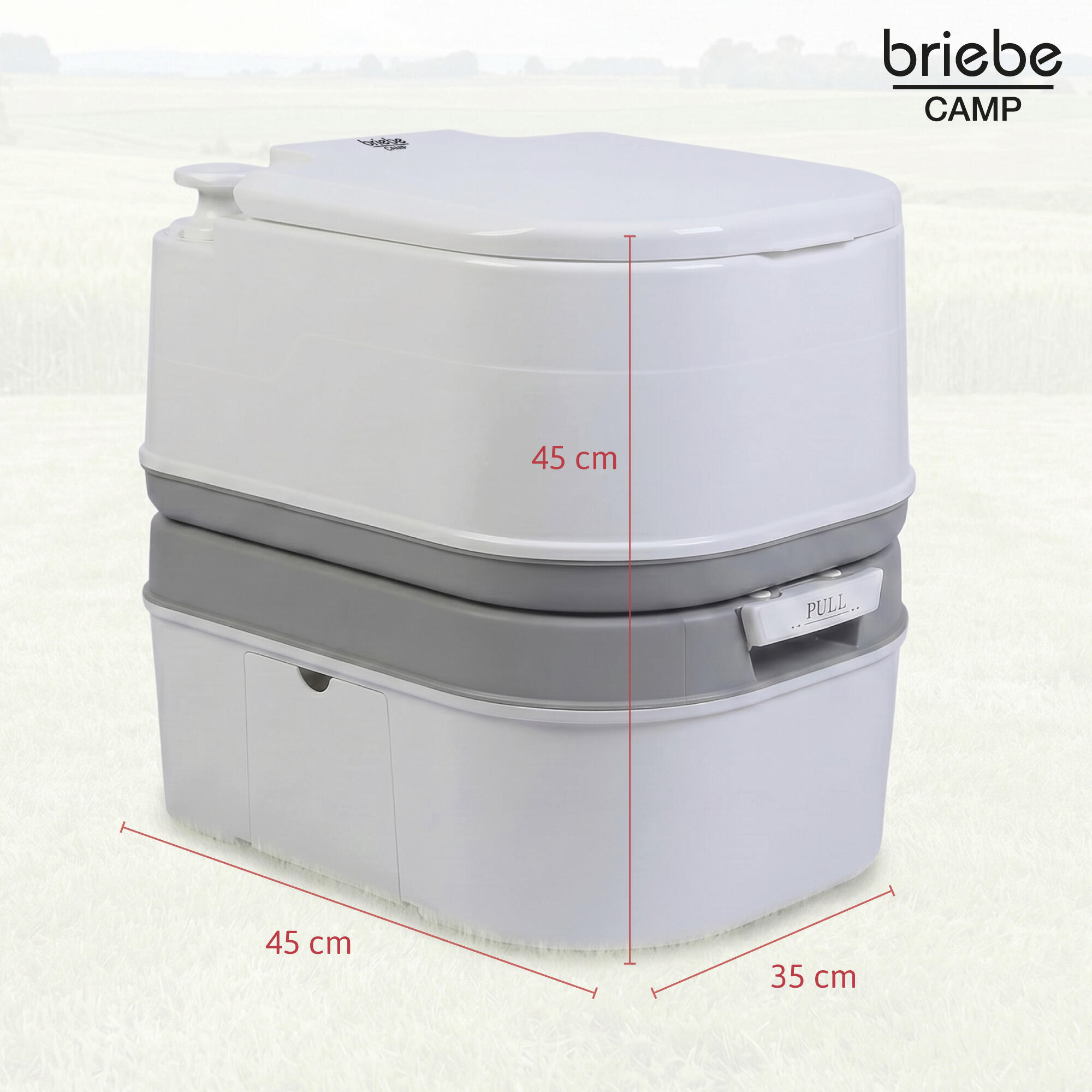 Tragbare 24L-Toilette für Wohnmobil-Camping, 20L-Wasserablauf-WC briebe Camp 5/7