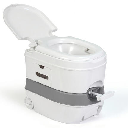 Toilette Portable à Roulettes 24L Camping, WC avec Chasse d'Eau 20L briebe Camp