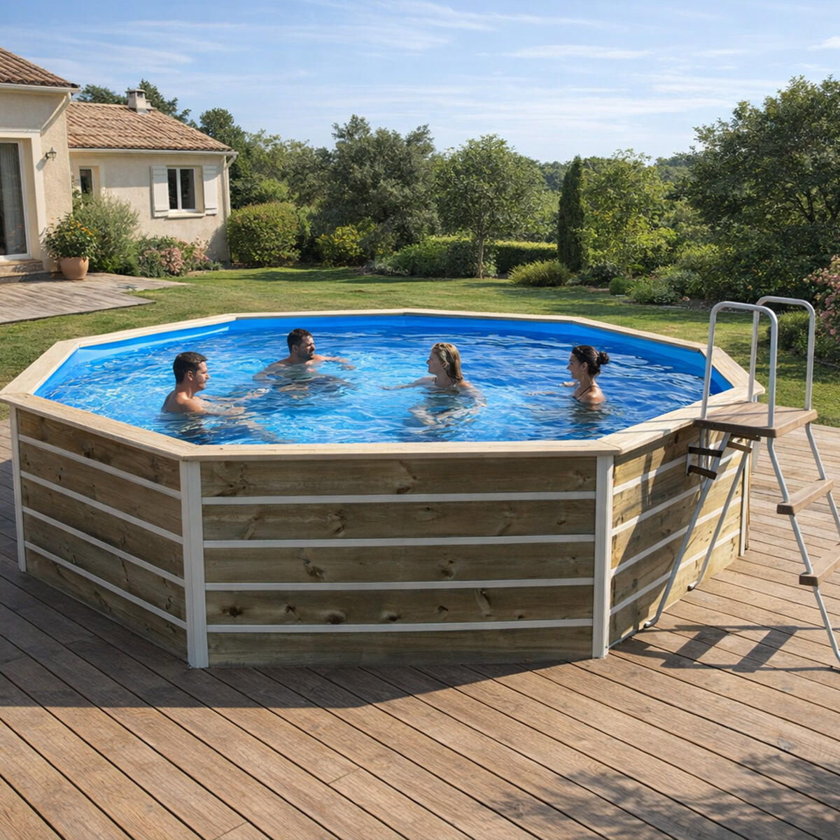 Piscine bois octogonale BOHOL Ø460x94 cm 10,8m³ 7/7