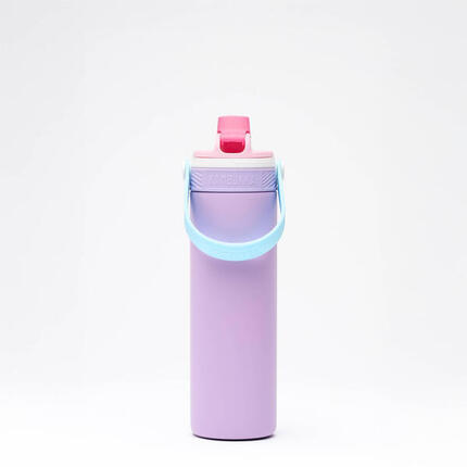 Butelka termiczna na wodę ze słomką termos Dupla Insulated 600ml - Lilac Puff