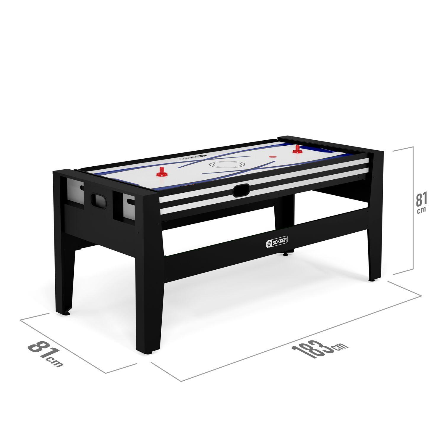 Table multi jeux 4 en 1 GLADIATEUR : Air Hockey, Billard, Ping Pong 5/7