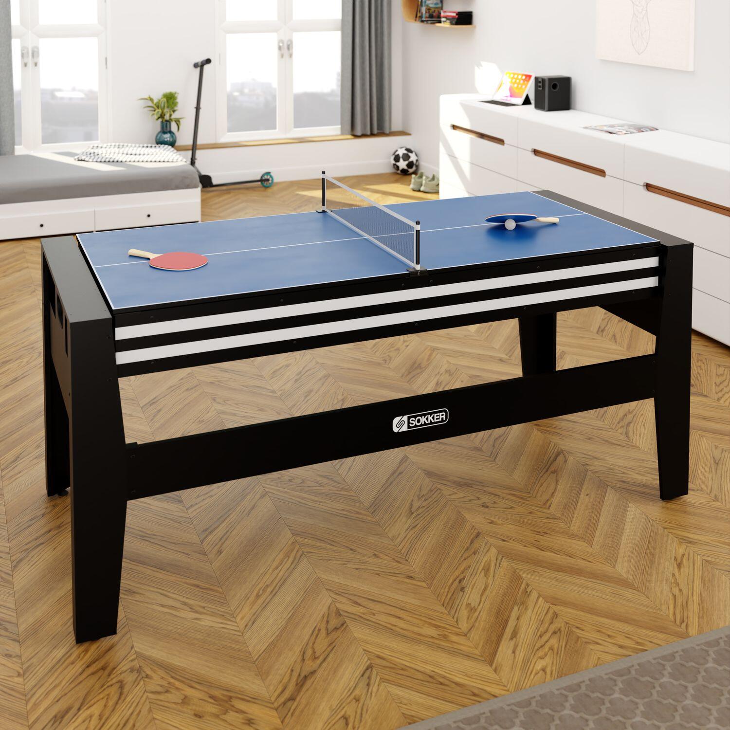 Table multi jeux 4 en 1 GLADIATEUR : Air Hockey, Billard, Ping Pong 4/7
