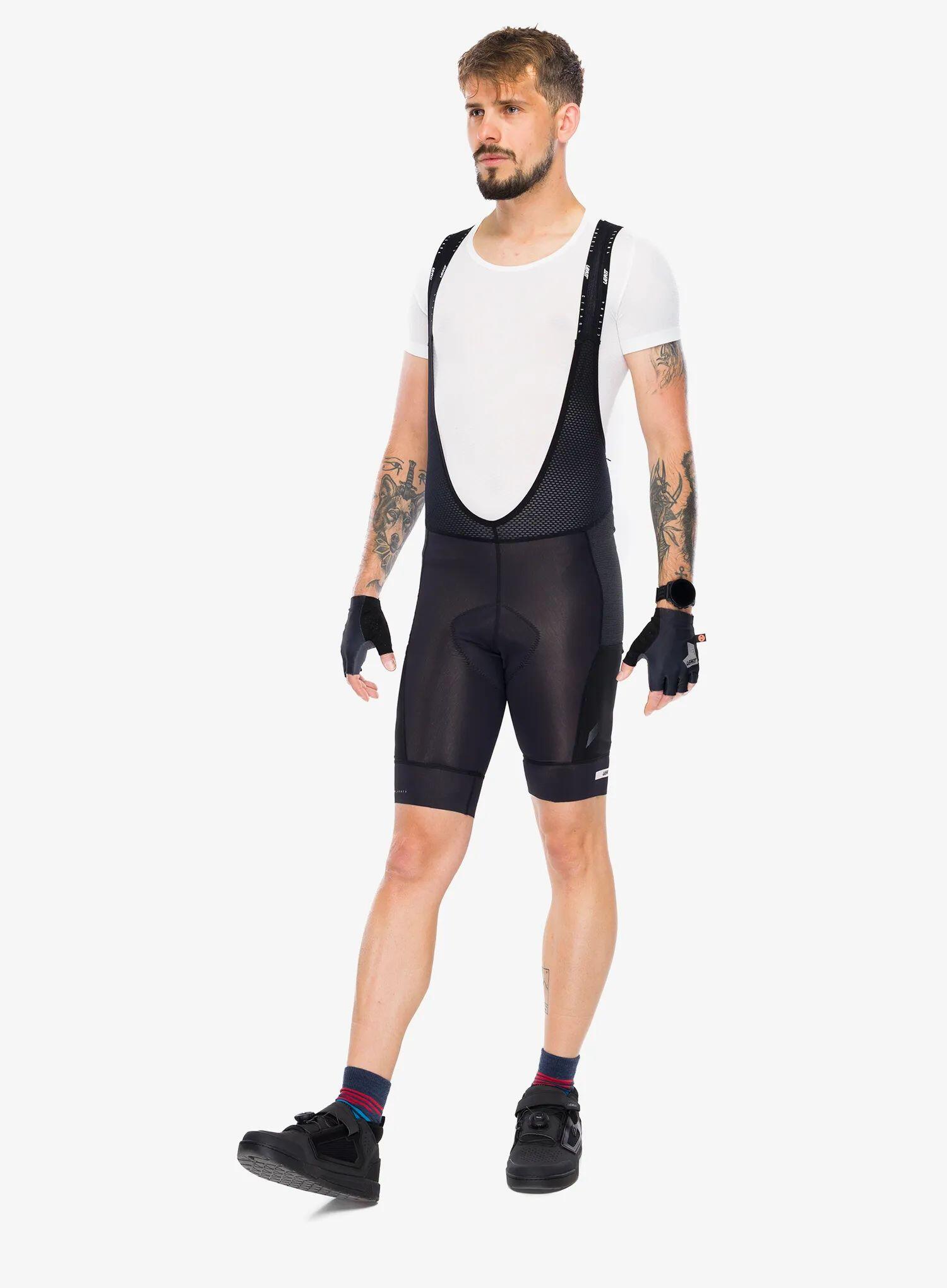 Heren Leatt Endurance 5.0 Cargo Bib Short Zwart 6/7