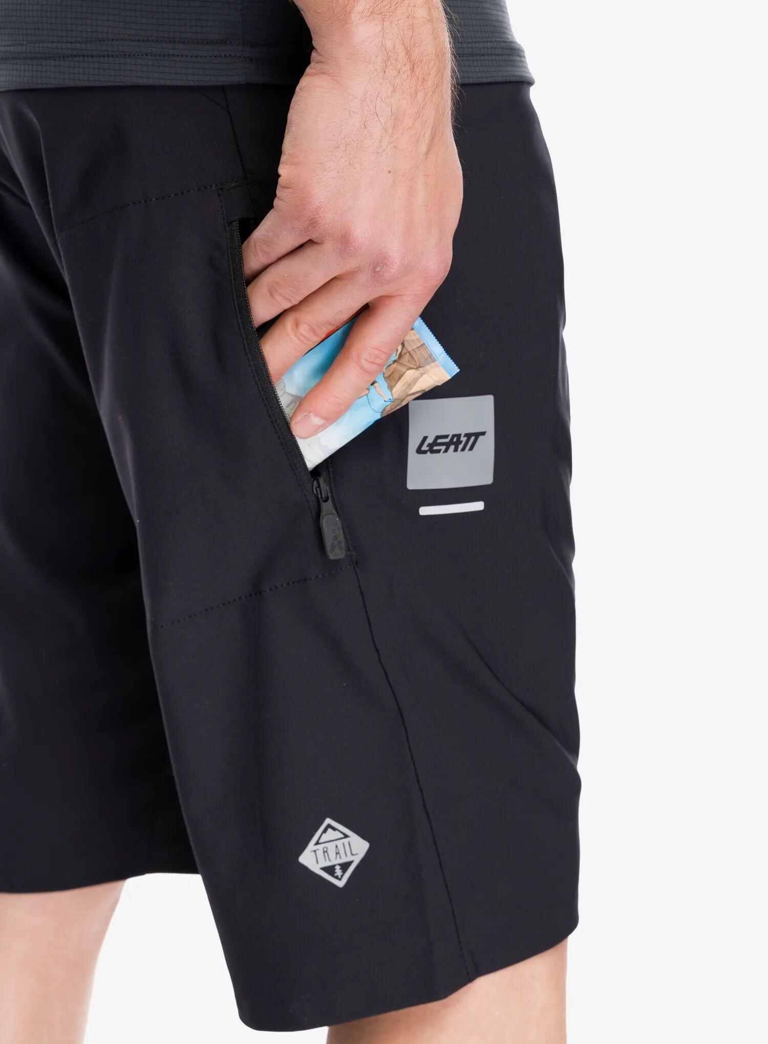 Pantalón Corto MTB Leatt Trail 2.0 Negro Hombre 6/8