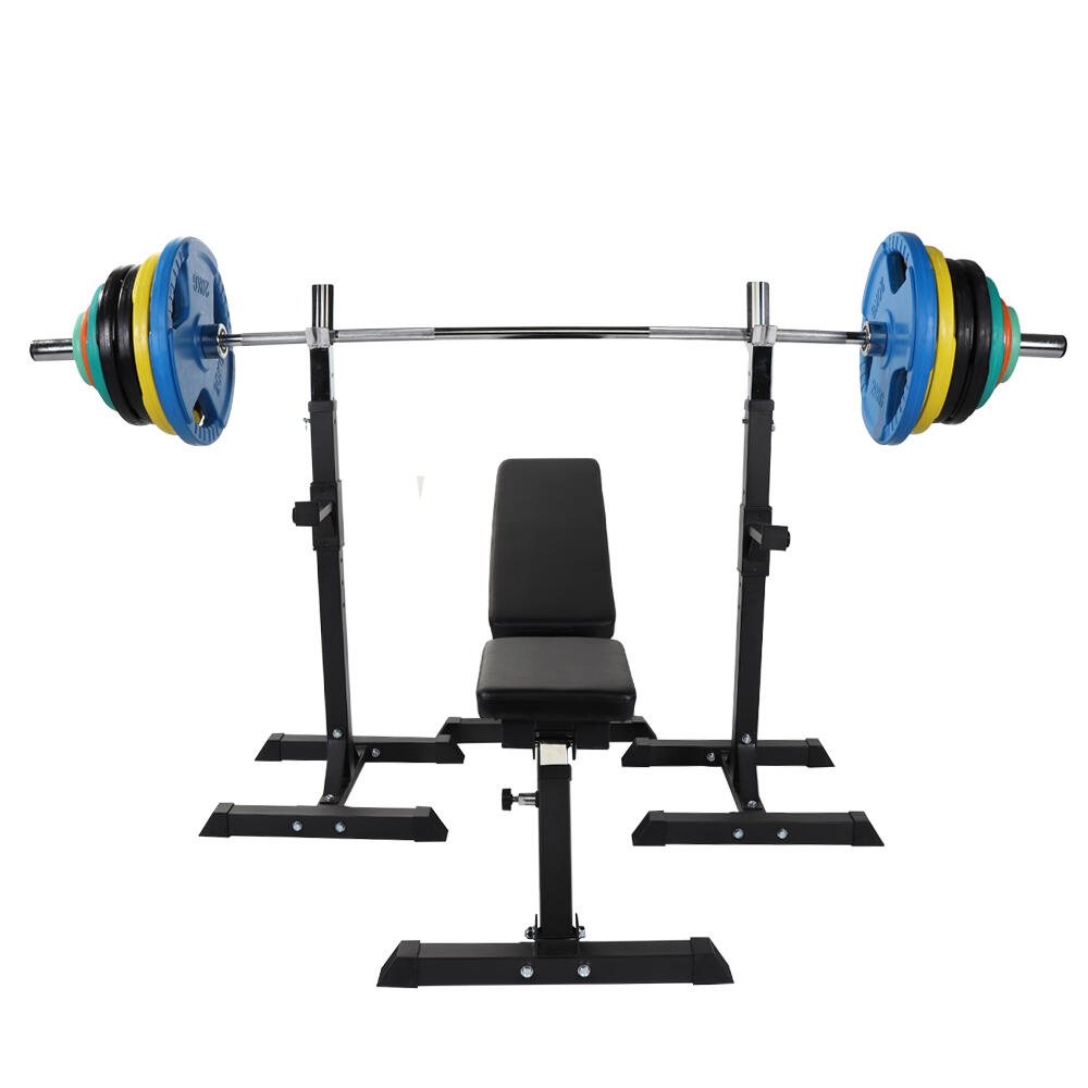 Pack complet avec banc multipositions et set d'haltère olympique de 150 KG 2/7