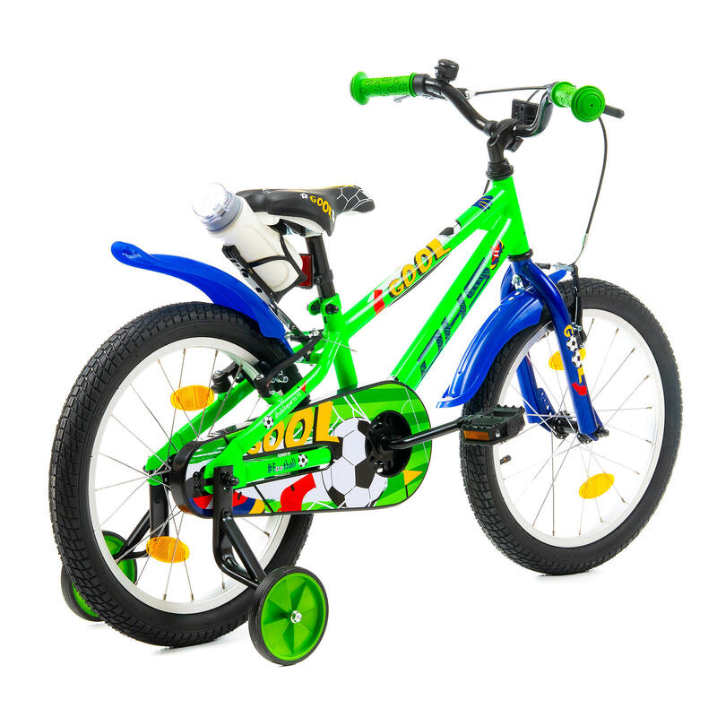 Dhs Bicicletă copii Football - 18 inch, verde
