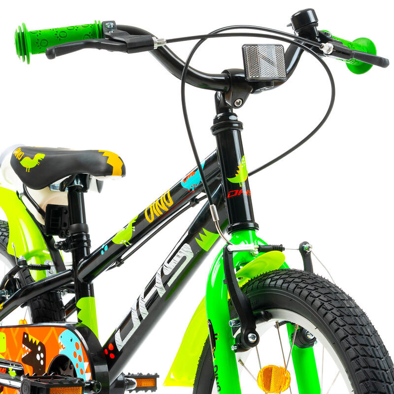 Dhs Dino Bicicletă copii - 18 inch, Negru