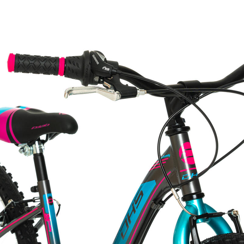 DHS Modesty Bicicletă copii 24 inch, gri - reambalat