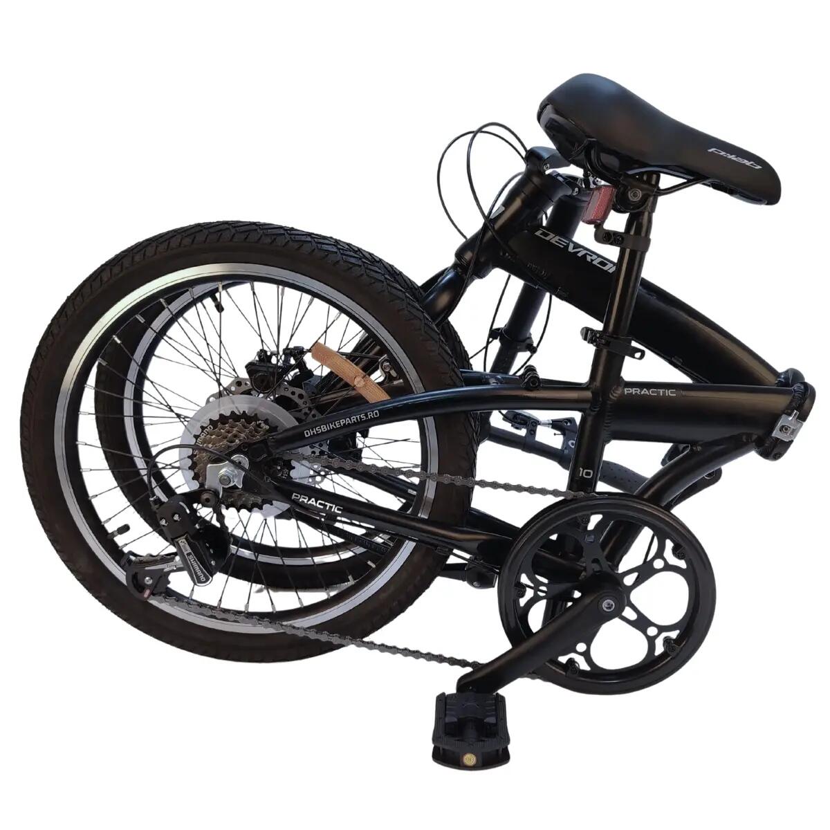 Devron Practic 10 - 20 inch vouwfiets, zwart 3/7