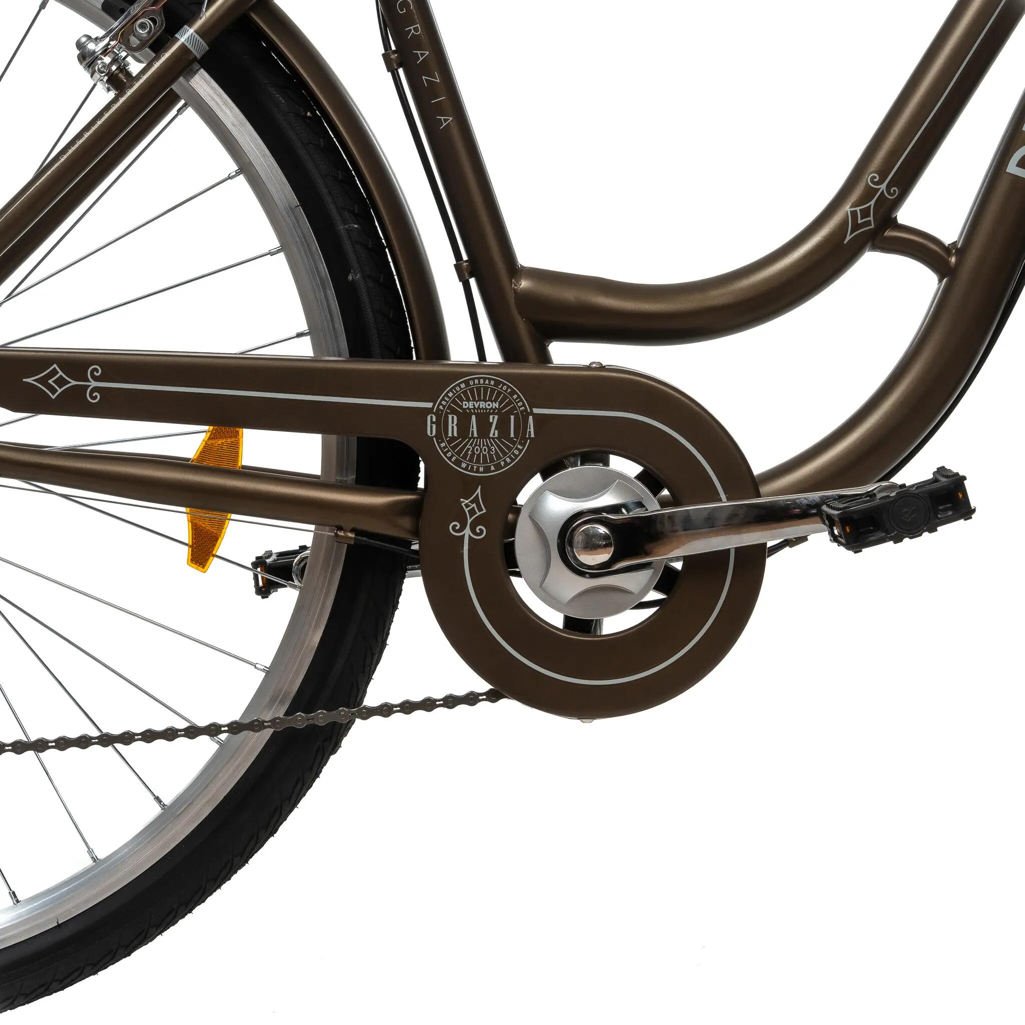 Bicicletta da città Devron Grazia 6s Retro - 28 pollici, L, marrone 6/8