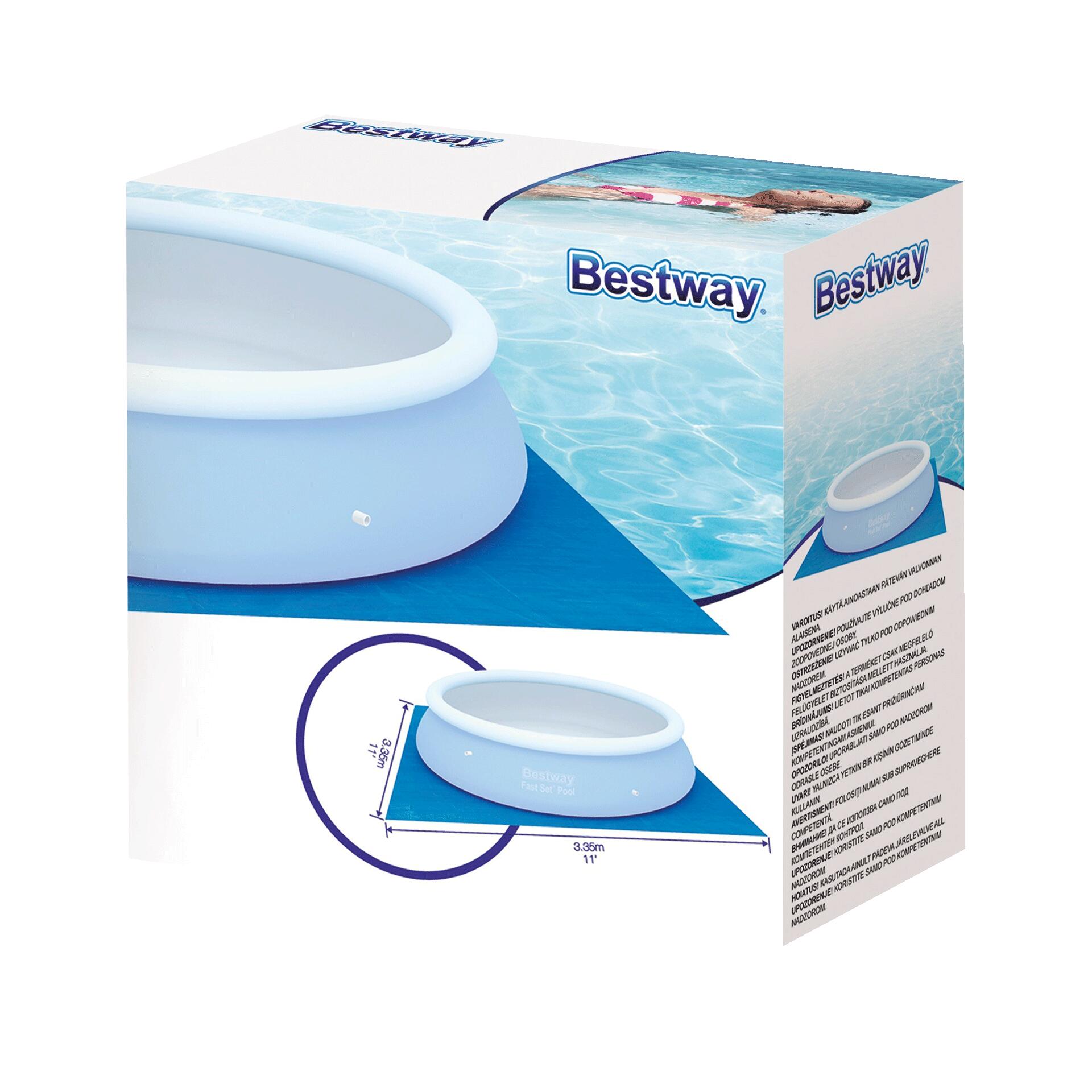 Tapiz de Suelo para Piscinas Desmontables y Spas Bestway Redondo 335x335 cm 4/7
