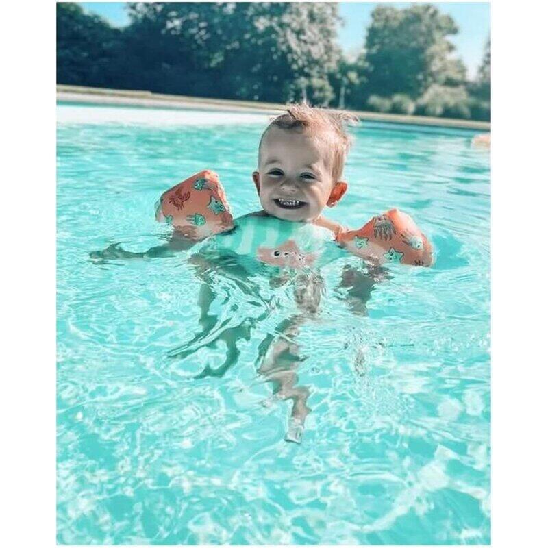 Ceinture de natation - Vert/Rose - Animal Bands - 2/6 Ans 4/5