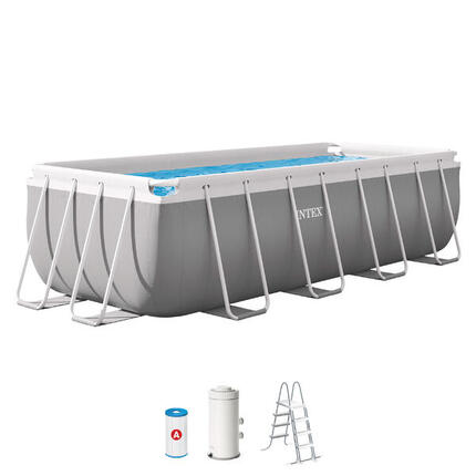 Piscina desmontable Rectangular con depuradora Prism Frame INTEX