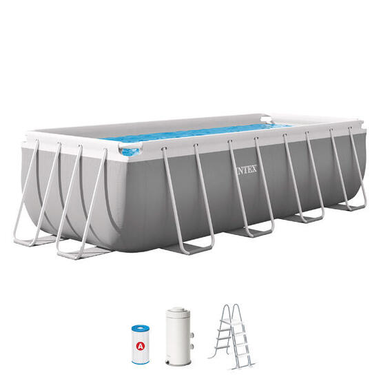 Piscina desmontable Rectangular con depuradora Prism Frame INTEX