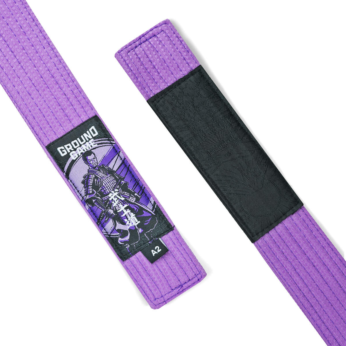 Pas premium do BJJ z panelem na belki Ground Game jasny purpurowy 3/3