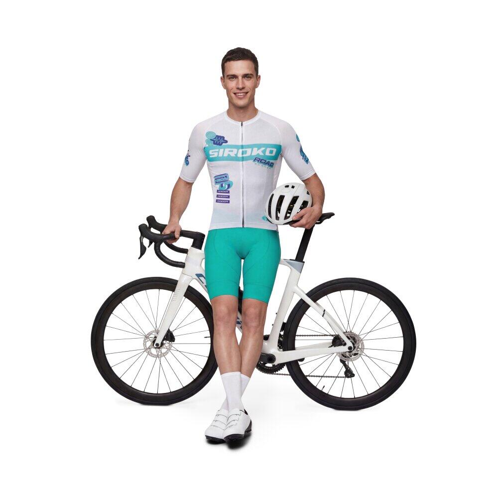 Maillot ciclismo mesh manga corta hombre M8 NRC White Blanco 3/7
