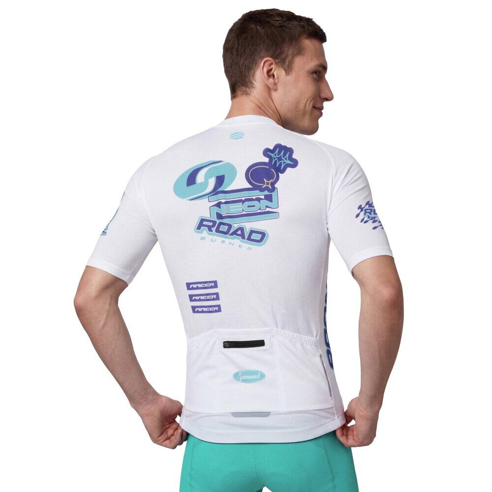 Maillot ciclismo mesh manga corta hombre M8 NRC White Blanco 2/7