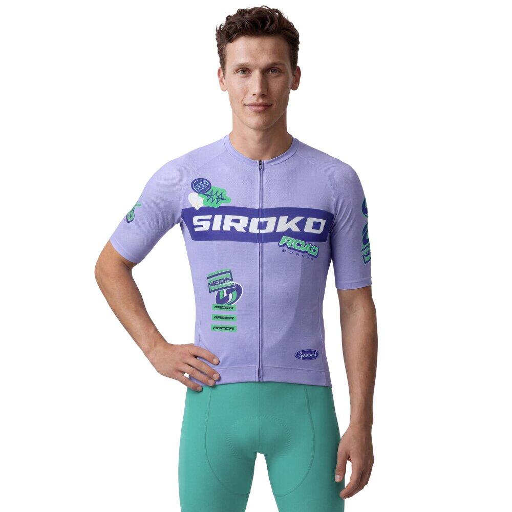 Men Cycling 's short sleeve mesh jersey M8 NRC Purple Purple
