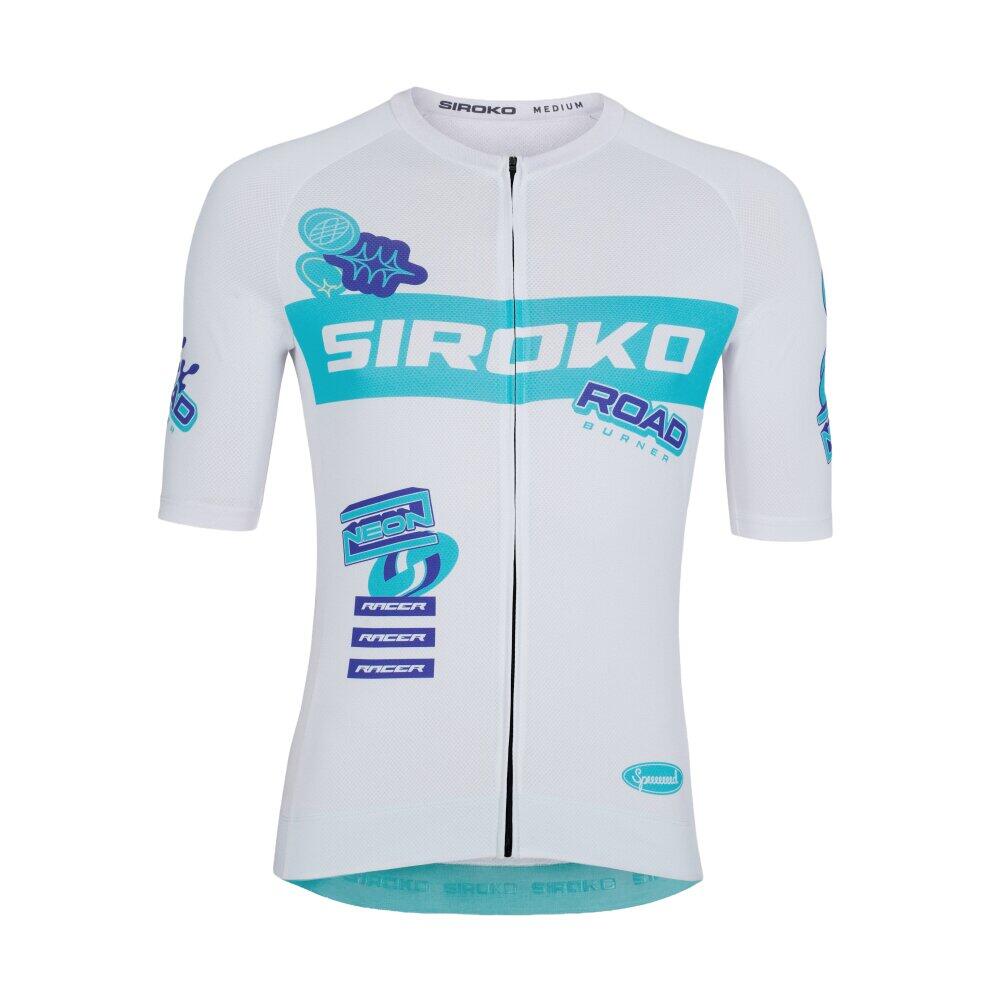 Maillot ciclismo mesh manga corta hombre M8 NRC White Blanco 6/7