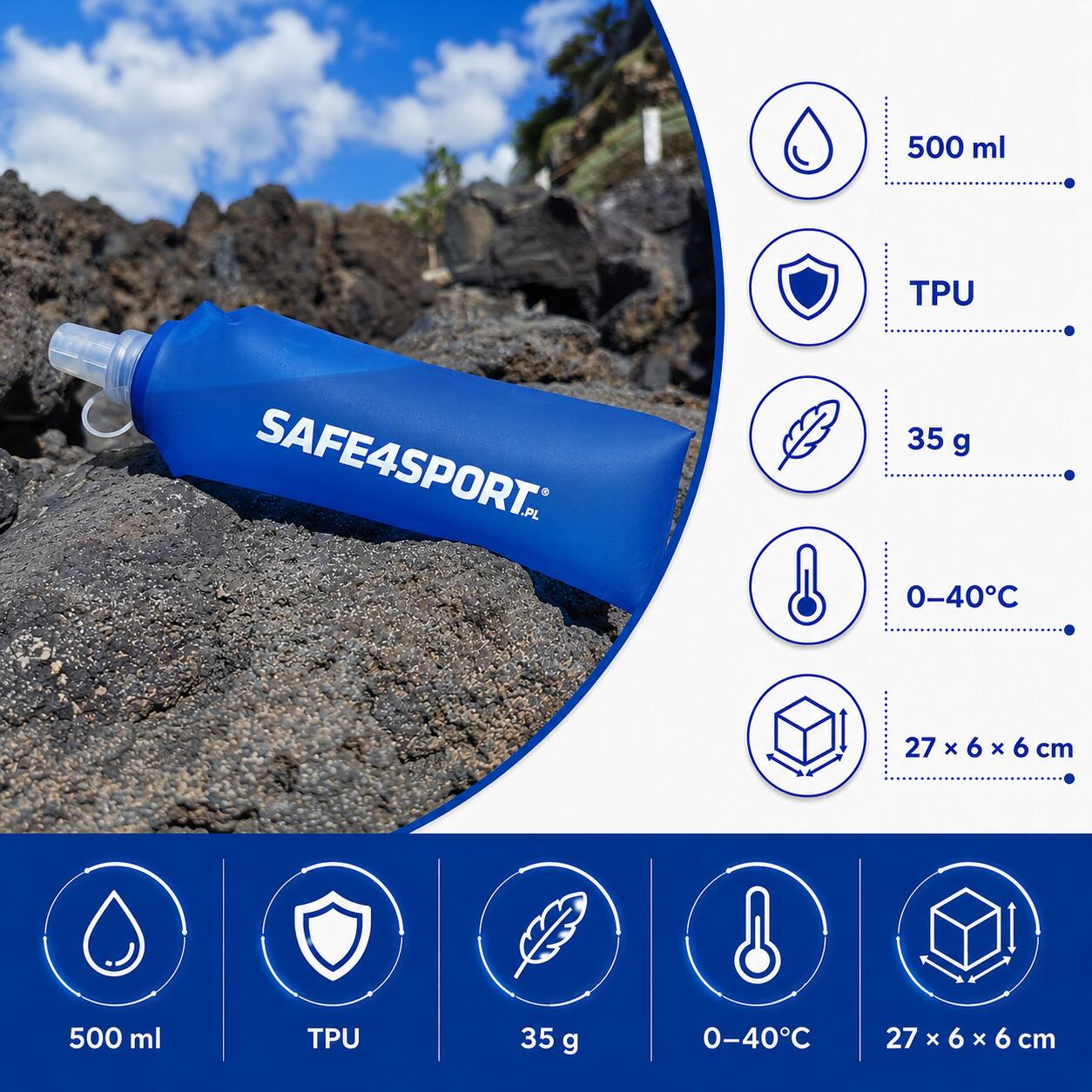 Soft Flask 500 ml gourde souple pliable running 3/7