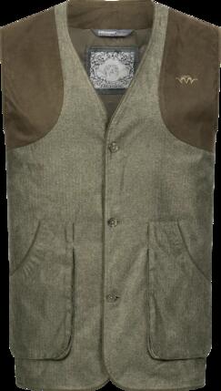 Herren Weste Vintage Wing - Oliv Mélange / Schwarz
