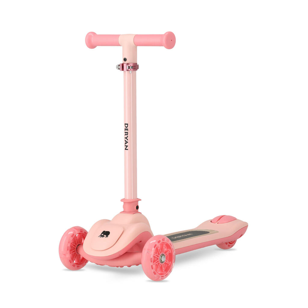 Harvey Kids Scooter – Age 3+ – LED Wheels – Adjustable Height – Pink
