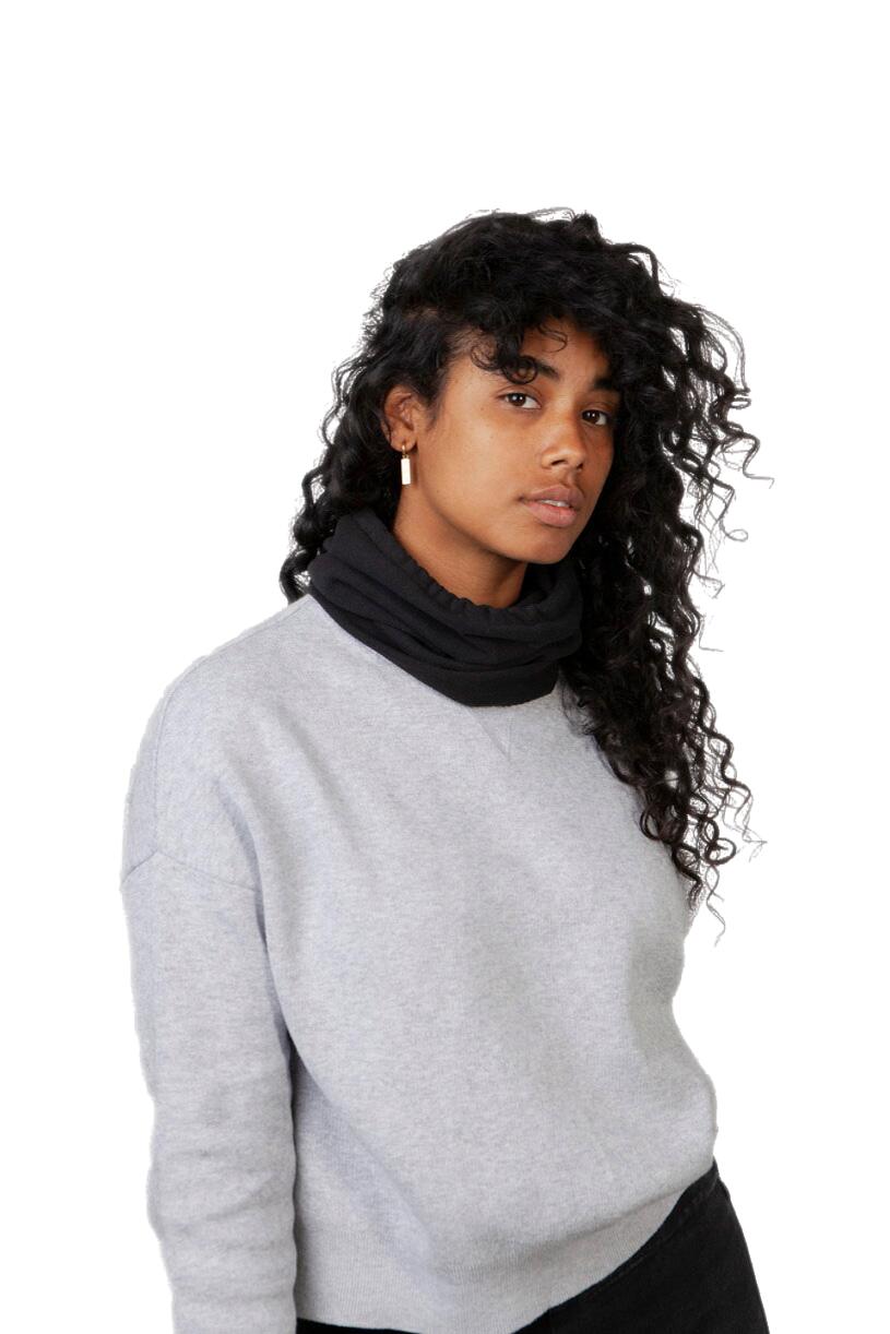 Scaldacollo Fleece Col nero 3/7