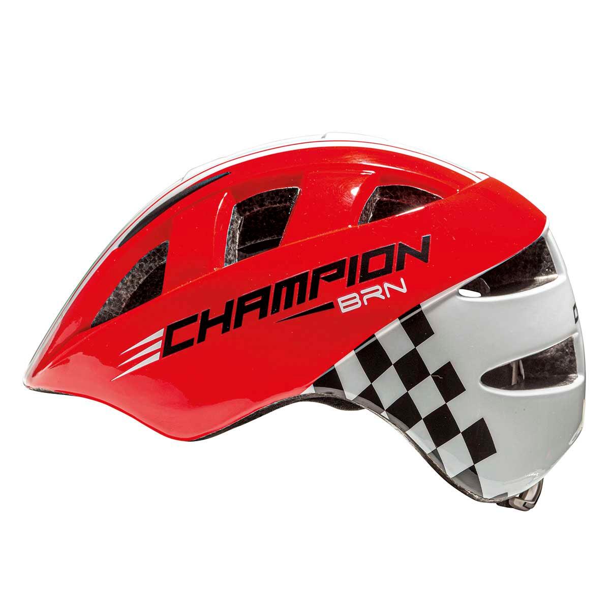 Casco BRN Champion bianco/rosso, taglia S 2/3