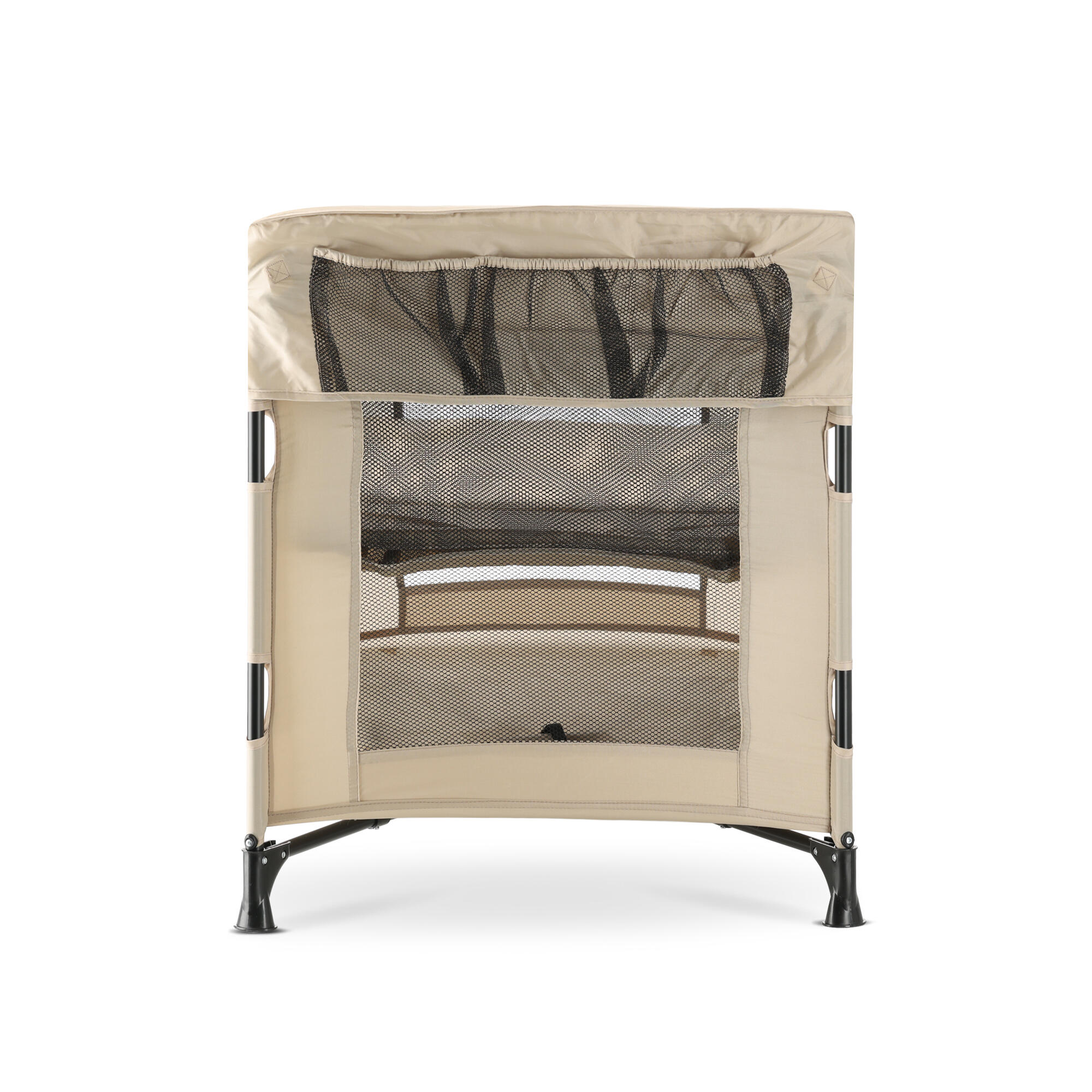 Lit de camping - Avec sac de transport, table à langer et rehausseur - Crème 7/7