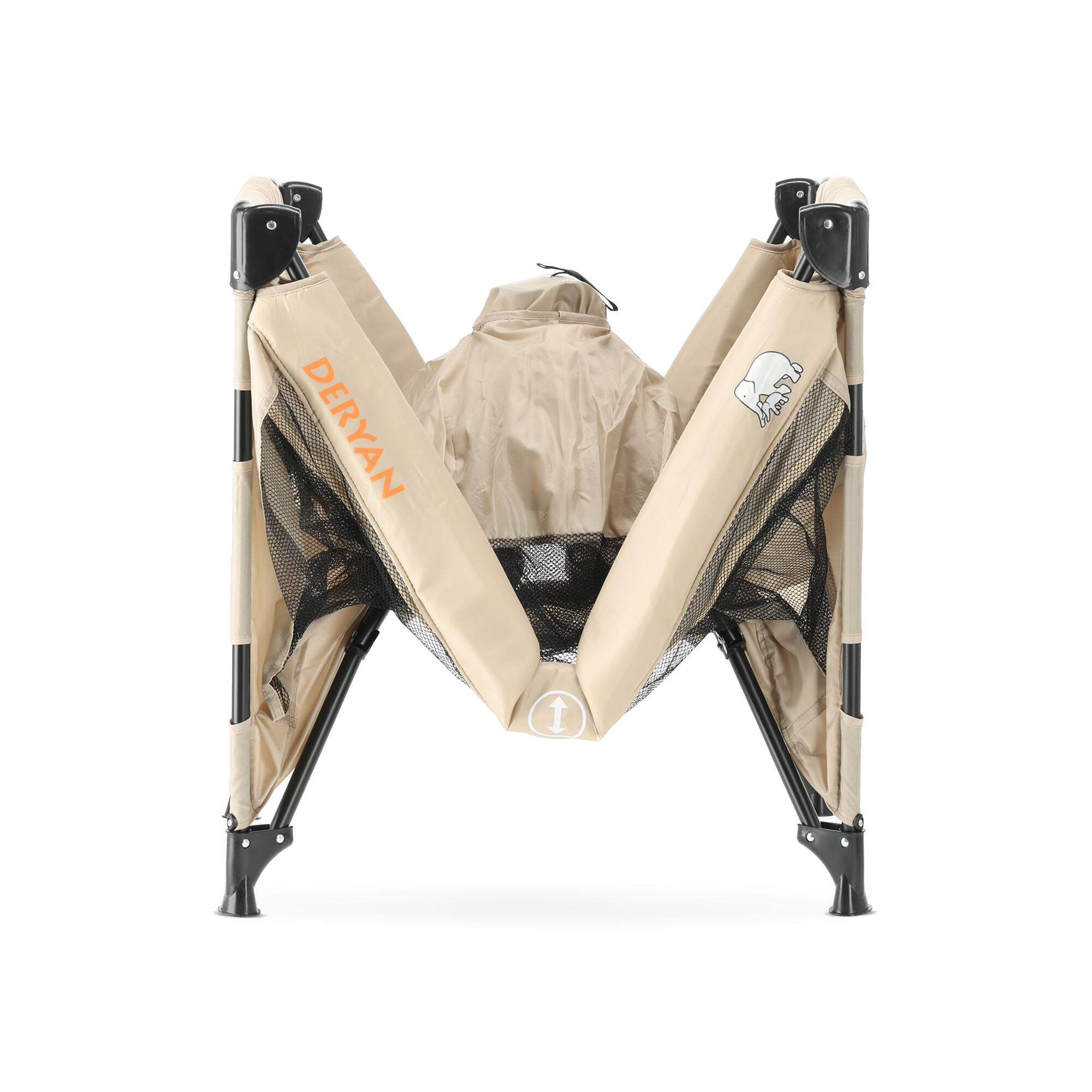 Lit de camping - Avec sac de transport, table à langer et rehausseur - Crème 6/7