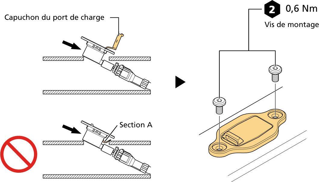 Port de Charge Satellite Shimano Steps EW-CP100 pour Batteries Intégrées 3/3