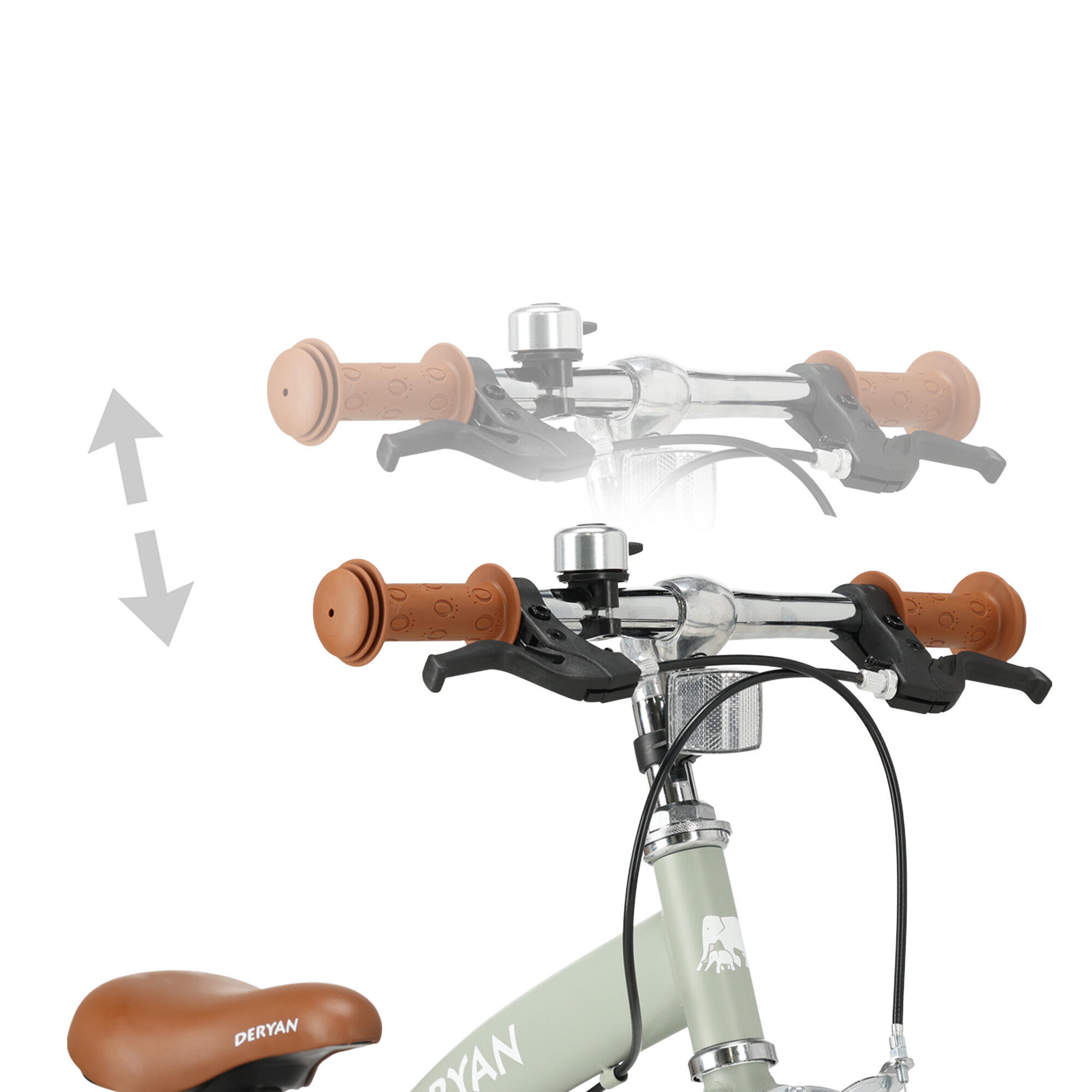 Bicicleta infantil 3 em 1 de 12 polegadas - Bicicleta de equilíbrio - Verde 4/8