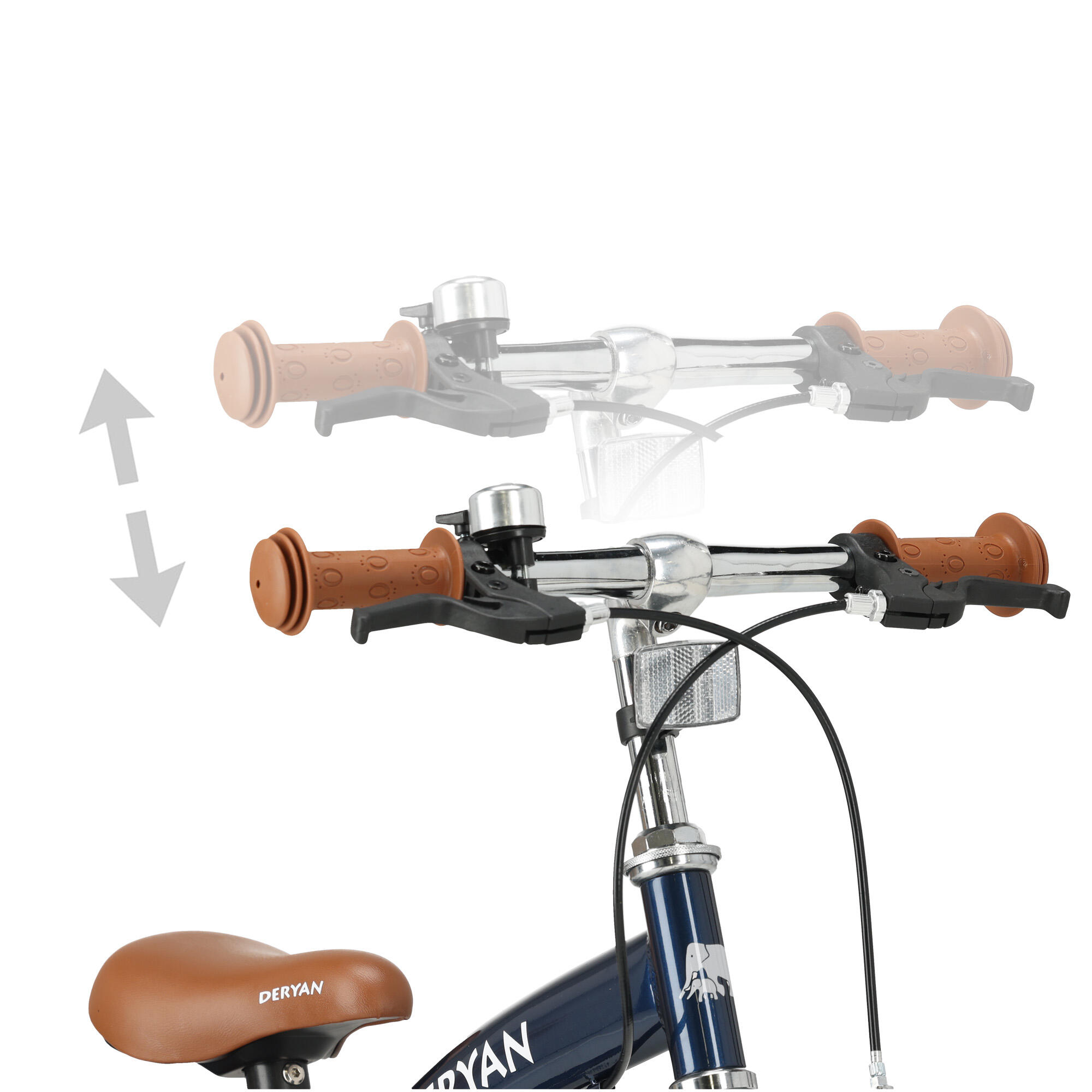 Vélo enfant 3-en-1 12 pouces - Draisienne - Avec roulettes - Bleu 4/8