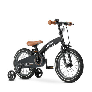 Test du deryan vélo 3en1 pour enfant 14 noir : selle et guidon réglables