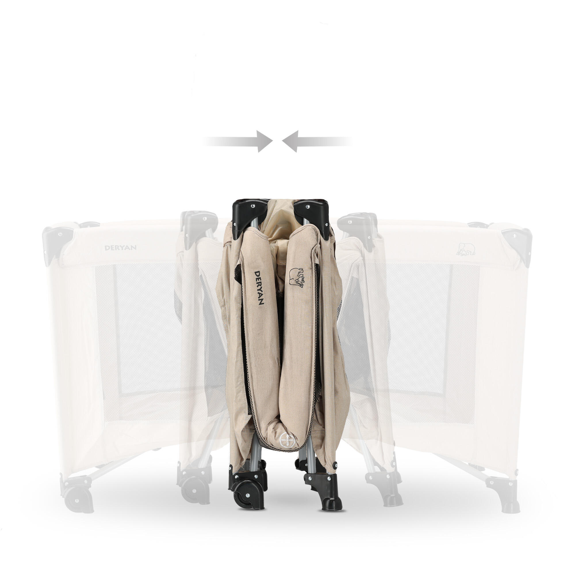 Lettino da Viaggio Believer con Materasso e Fasciatoio - 120x60 cm - Nougat 3/7