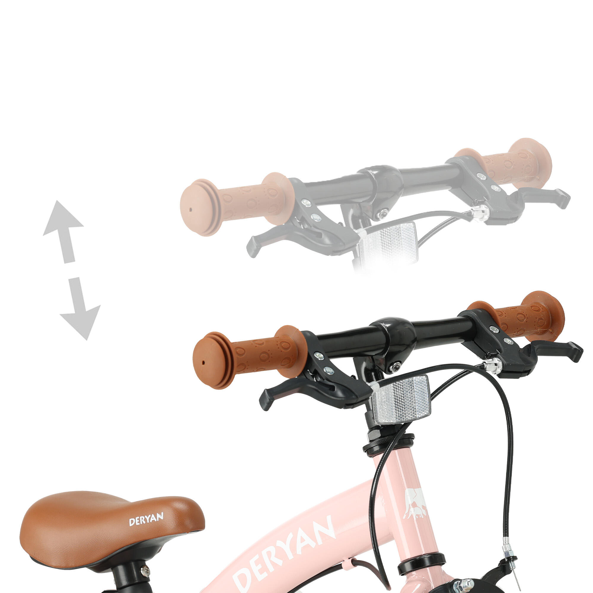 Vélo enfant 3-en-1 12 pouces - Draisienne - Avec roulettes - Rose 4/8