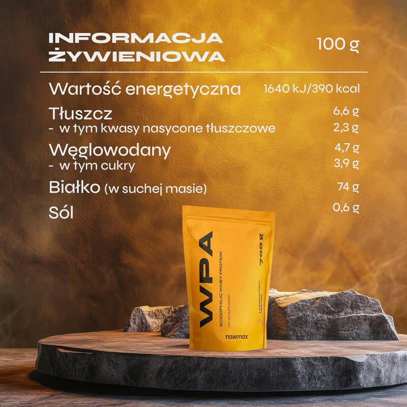 nowmax® Whey WPA 700g Wanilia - Cytryna 2/3