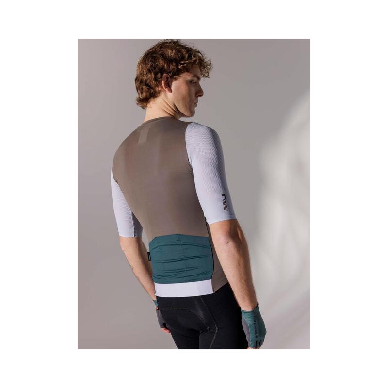 Tricou ciclism Northwave Extreme Evo - nisip/gri gheață | UPF50+