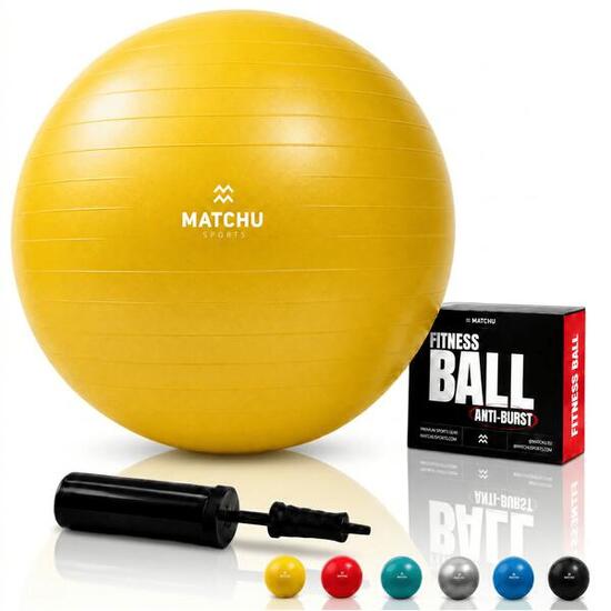 Ballon de fitness 45cm - Jaune - Ø 45cm